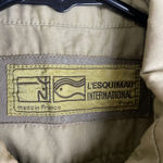 Vtg L'Esquimau International Womens Shirt 40 Khaki French Safari Hunting Snap Brown Photo 6