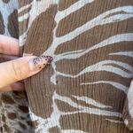 Vintage animal print cottagecore dress by American‎ Angel size medium Tan Photo 7