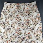 Eva Mendes New York & Company Trumpet Skirt Womens 14 Beige Floral Zip Mermaid Purple Photo 2