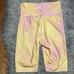 Adidas  Originals Tie Dye Legging Shorts Yellow and Lilac Size Medium Photo 5