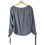 Boutique Runway Blue Stripe Off the Shoulder Long Sleeve M Size M Photo 1