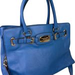 Michael Kors  Hamilton Leather Tote Purse Bag Heritage Blue Goldtone NWOT Photo 9