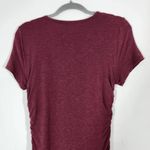 Calvin Klein Burgundy T-Shirt Dress with Side Drawstring Size 6 Oxblood Dress Photo 6