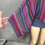 NOVICA Artisan Handmade Kimono Sleeve Sweater Alpaca Wool Blend from Peru S/M Blue Size M Photo 3