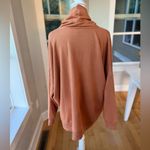 Aerie  Sunday Soft Turtleneck Burnt Orange Oversized Funnelneck Sweatshirt Small Photo 4