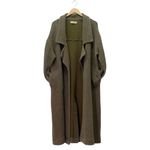 Free People  Shayla Beach Robe Olive Terry Duster Open Front Oversized Sz Medium Photo 2
