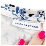 Lucky Brand Paisley Floral White/Blue Shirt Dress Photo 1