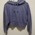 Adidas  Cropped Hoodie Logo Front Athlesiure Streetwear Sporty Size Small Photo 0