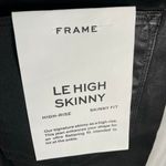 Frame  Le High Skinny Coated Black Jeans Size 28 Noir Coated High Rise Skinny Fit Photo 3
