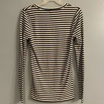 J.Crew NWT Striped Comfy Black & White Long Sleeve Top Photo 2