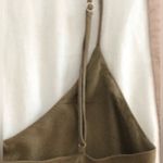 OZMA Silk Noil Slip Dress in Olive size Large Green Photo 9