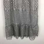 Saylor  Silver Illusion Netted Sequin Sheath Dress Small Cocktail Party Fairy Photo 9