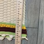 Marc New York Marc New York Crochet Knit Tank Top Striped Ruffle Trim Sleeveless - Small Photo 3