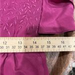 Tracy Reese  - 100% Silk trim Magenta Silk Pleated Mesh Shoulder Dress Sz 6 Photo 11