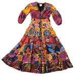 Farm Rio Anthropologie  Button-Front Maxi Dress Size Medium Photo 8