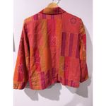 Alfred Dunner  Orange Red Beaded Padded Long Sleeve Geometric Jacket Blazer  16 P Photo 3