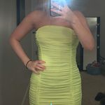 Bodycon Neon Dress Yellow Photo 0