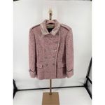 Coach  SIGNATURE Pink Boucle Wool Mohair Coat Women’s Size 10 Photo 13