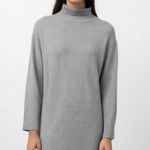 Rails  Mila Heather Grey Merino Wool Blend Mockneck Sweater Dress Midi Size Large Photo 2