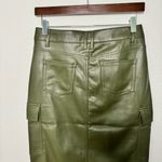 Hunter & Brown Vegan leather cargo midi skirt camo green size M NWT Size M Photo 7