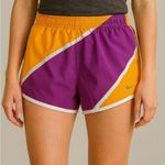 Nike Dri-Fit Size Medium Orange and Purple Running Athletic Shorts. Photo 0