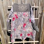 John Mark  Embroidered Gray Tunic Top M Photo 7