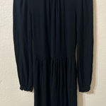 Boden Clara Jersey Knit Ruffle Shirt Dress in Black Photo 0