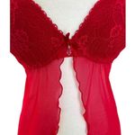 Via del Amore Vintage Red Lingerie Cami Top Size Large Romantic Sexy Sheer Lace Photo 1