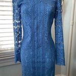 Reiss  Blue Azure Suki Lace Shift Dress Size UK 6 USA 2 Photo 0