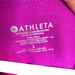 Athleta  Nylon Foothill Seamless Magenta Fuchsia Stretchy Athletic Tank Top Sz L Photo 4
