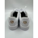 Puma Court Sneaker, White, Women's Casual Low Top Leather Shoes Size 8 Photo 4