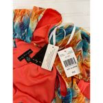 City Triangles NWT City Triangle Blue Orange Southwestern Print Handkerchief Hem Midi Dress XL Photo 6