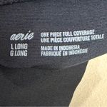 Aerie Ruffle One Piece Black Cut Out Full Coverage Swimsuit Large Long NWOT Photo 5