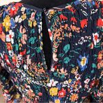 ECI Elegant Floral Print Maxi Dress Bell Sleeve Smocked Bodice Prairie Bump friendly Photo 7