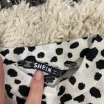 SheIn Cow Print Long Sleeve Top Photo 4
