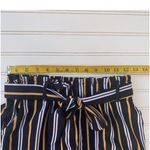 Striped Black and Gold Women's Shorts Photo 6