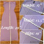 padded shoulder fitted tee maxi dress lilac size M Purple Size M Photo 10