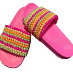 Jessica Simpson NWT Colorful Beaded Slip On Sandals Women 7 Slides Pool Beach Photo 5