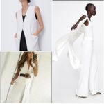 ZARA Off-White Sleeveless Blazer Size Small Photo 6