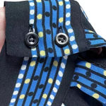 Lands' End Lands’ End Blue Yellow Floral Long Sleeve Button Down Shirt Dress Size 6 Small Photo 2