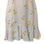 For Love & Lemons  White Yellow Cherry Ashland Lace Up Mini Dress size XS NEW Tag Photo 7