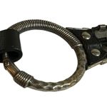 Chico's Black Leather and Pewter Metal Boho Casual Chunky Belt Size Medium Photo 4