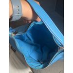 Coach  East/West Celeste Convertible Hobo Bag Pebbled Leather Blue Purse Photo 11