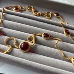 NWOT Julie Vos Gold and Pink Gemstone Necklace Photo 3