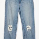 Madewell The Perfect Vintage Straight Jean in Danby Wash Knee Rip Edition Size 25 Photo 0