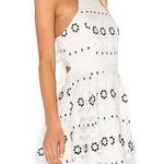 Lovers + Friends Forget Me Not Dress Ivory Crochet Lace Open Cut-Out Back Skater Photo 0