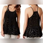 Free People Intimately  Starry Eyelet Whimsigoth Boho Bow Prepoy Festival Tank XS Photo 1