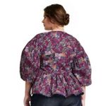 Kika Vargas x Target Wrap Top Size Large Coral Reef Scalloped Edge Purple NWT Photo 3