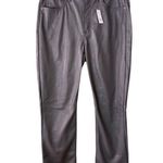 Gap NWT High Rise Vintage Slim Faux Leather Pants Grey Size 28 or 6 Photo 3
