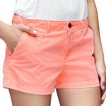 Gap Factory Neon Coral Pink / Orange Cotton 5" In inseam Preppy Short Shorts 4 Photo 1